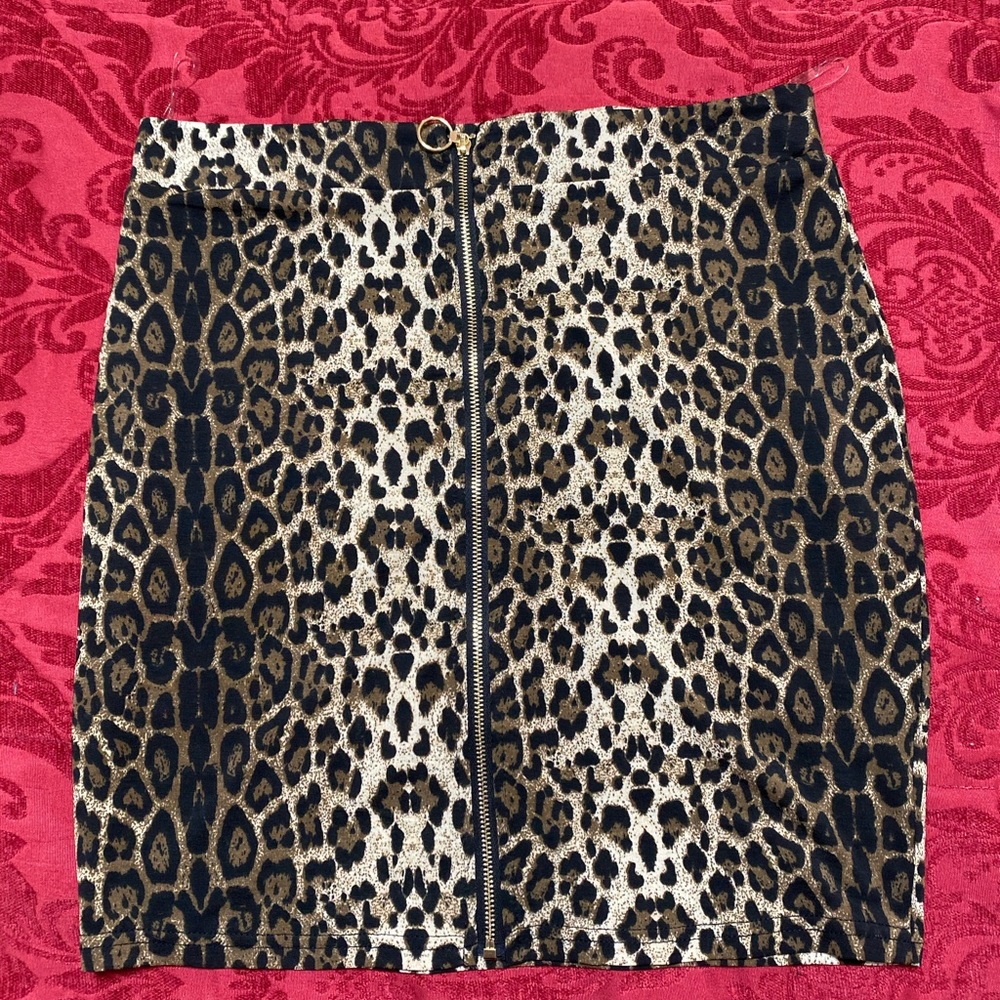 Cheetah print skirt